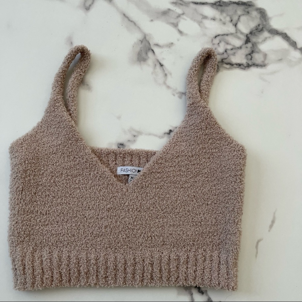 Fuzzy fashionnova crop top